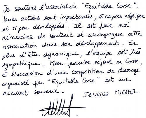 Mot de Jessica Michel